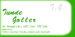 tunde goller business card